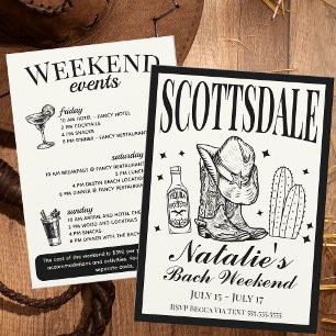 Convites Scottsdale Bachelorette Social Cocktail Itinerário