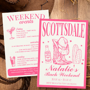 Convites Scottsdale Bachelorette Social Cocktail Itinerário
