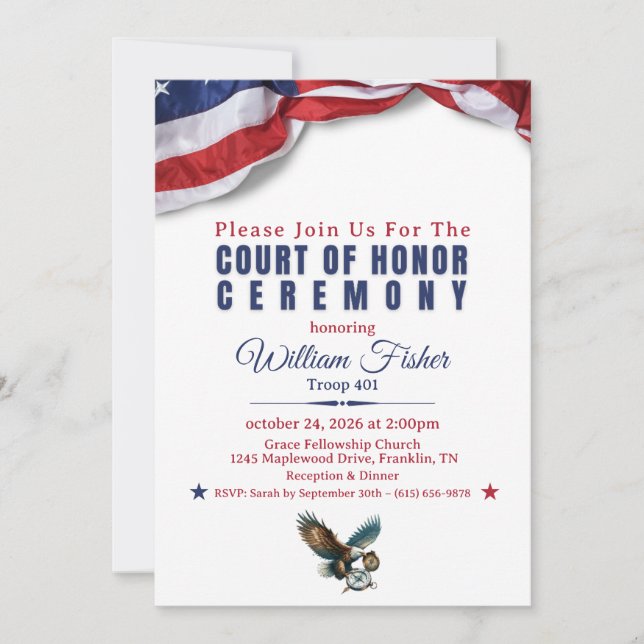 Convites Scout Achievement Ceremony Invitation (Frente)