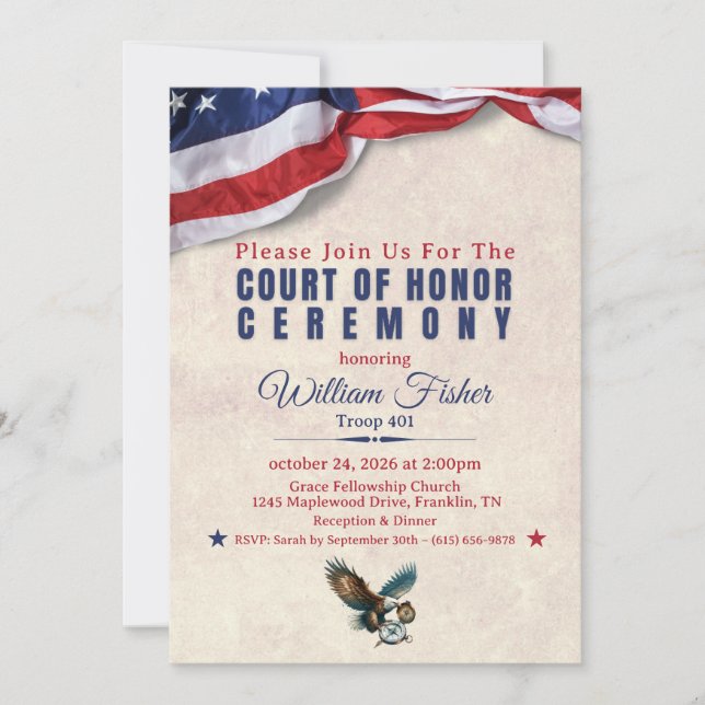 Convites Scout Achievement Ceremony Invitation (Frente)