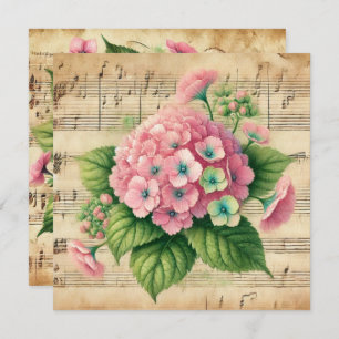 Convites Scrapbook Vintage Rosa & Verde