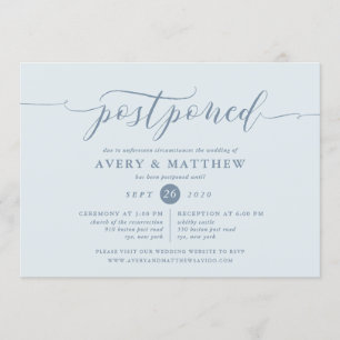 Convites Script Adiado à Cerimônia de Casamento e Recepç