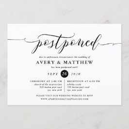 Convites Script Adiado Cerimônia de Casamento e Recepção