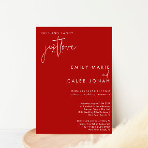 Convites Script Amor Vermelho Casamento Íntimo Fórum