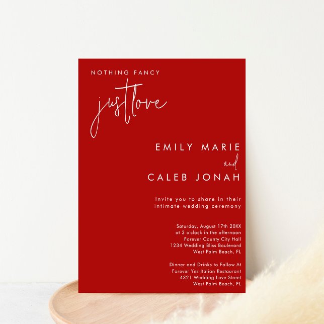 Convites Script Amor Vermelho Casamento Íntimo Fórum (Criador carregado)