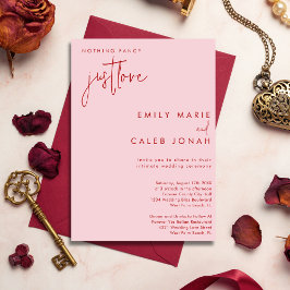 Convites Script Apenas Amor Rosa Casamento Íntimo Fórum de 
