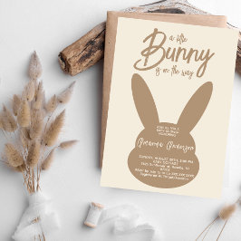 Convites Script Boho Bunny Chá de fraldas Neutro de Gênero