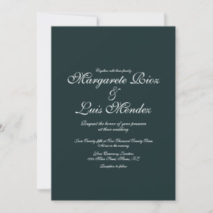 Convites Script Caligrafia Verde Esmeralda Casamento Verde