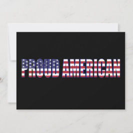 Convites Script de bandeira moderno AMERICAN PrOUD EUA