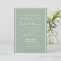 Script de Borda Clássica Elegante Casamento Sage R
