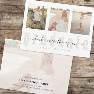 Convites Script de Caligrafia do formando - Quatro Fotograf