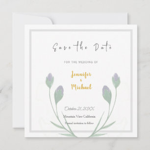 Convites Script de Caligrafia Dourada de Casamento Salvar a