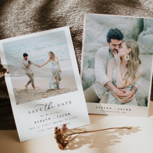 Convites Script de Caligrafia Elegante EVELYN Salve a Data