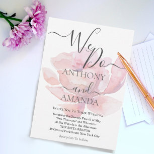 Convites Script de camada de rosa de aquarela de script de