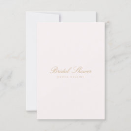 Convites Script de Chá de panela Rosa Dourado e Esbranquiça
