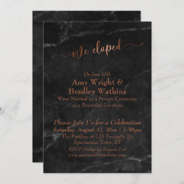 Convites Script de Cobre que Elografamos no Mármore Negro