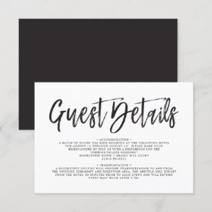 Convites Script de dança preto  Detalhes do convidado de c