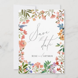 Convites Script de Flor Silvestre Salve a Data