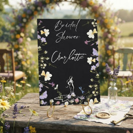 Convites script de flores silvestres brilhantes e ousadas n