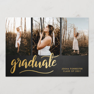 Convites Script de Formando Russo do Quadro de Chalkboard  