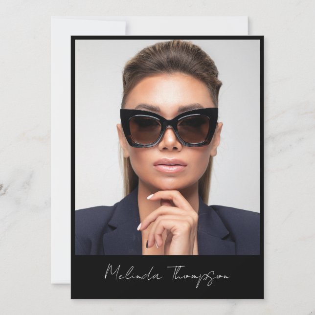 Convites Script de Foto do Modelo Ator Modeling Comp Card 5 (Frente)