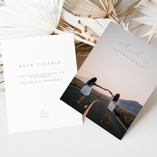 Convites Script de placa de proposta moderna Elegante Bride (Criador carregado)