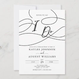 Convites Script De rico Antes De Dizermos "Eu Faço" Janto D