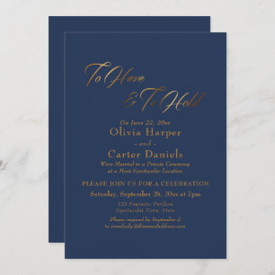 Convites Script Dourado Elegante para ter e segurar o Marin