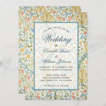 Script Elegante De Padrão De Casamento Floral Morr