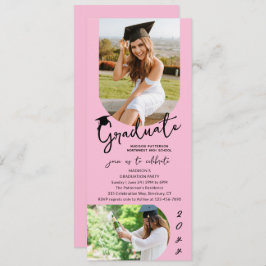 Convites Script Elegante Moderno de Festa de formatura de F