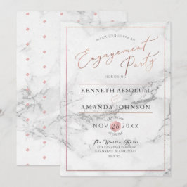 Convites Script Elegante PixDezines, Rosa Marble+Faux Doura