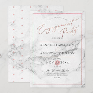 Convites Script Elegante PixDezines, Rosa Marble+Faux Doura