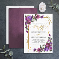 Script Floral Dourado, Rosa-Quente Roxo, De Aquare