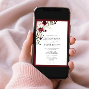 Convites Script Formal de Blush Floral Watercolor Blush