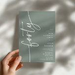 Convites Script Forty' 40º Aniversário<br><div class="desc">Celebre seu aniversário de 40 anos com estilo com nosso 'Convite de Aniversário de 40 anos com Tipografia Elegante'. Este convite exala sofisticação com sua tipografia elegante, mostrando a palavra 'quarenta' subindo ao lado. Além disso, nosso modelo fácil de personalizar permite que você adicione os detalhes do seu evento sem...</div>