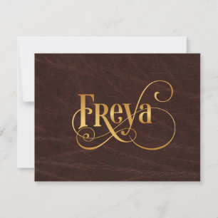 Convites Script Giratório Personalizado Freya Dourado em Co
