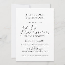 Convites Script Informal Festa de Halloween Spooky