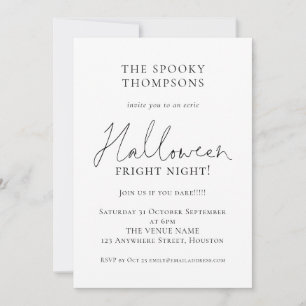 Convites Script Informal Festa de Halloween Spooky