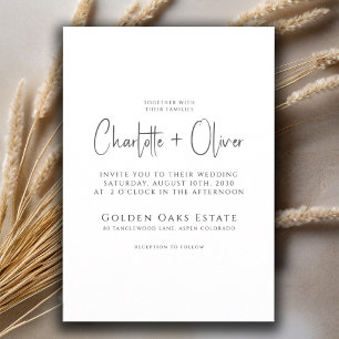 Convites Script manuscrito mínimo moderno