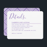 Convites SCRIPT MINIMAL detalhes modernos Bat Mitzvah púrpu<br><div class="desc">por kat massard >> WWW.SIMPLYSWEETPAPERIE.COM <<< Um super-na moda e design de convite sofisticado para o BAR/BAT MITZVAH do seu filho! Dica: 1. Para alterar/mover gráficos e fontes e adicionar mais texto - pressione o botão "personalizar". - - - - - - - - - - - - - -...</div>