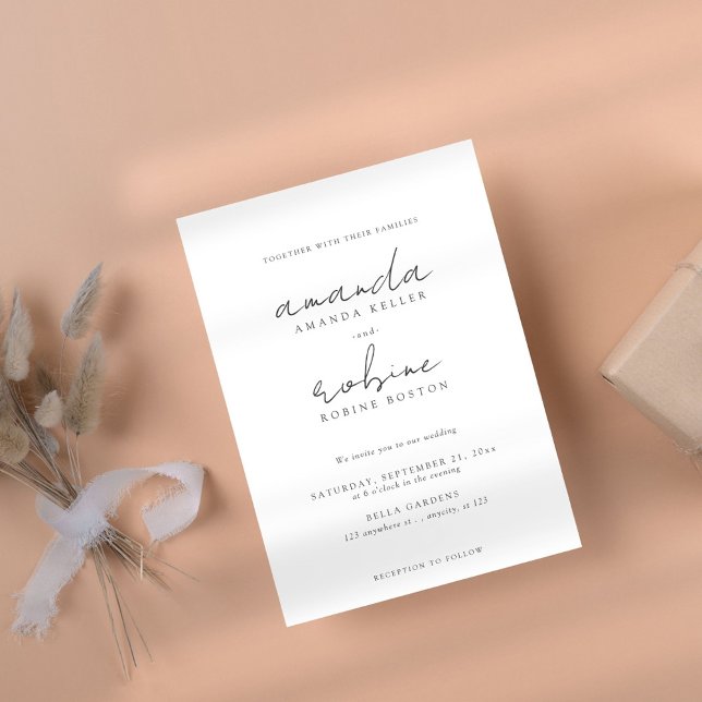 Convites Script Minimalista e Casamento Sério (Criador carregado)