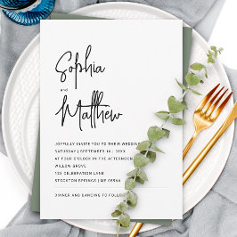 Convites Script Minimalista Moderna | Casamento