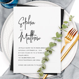 Convites Script Minimalista Moderno | Casamento