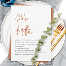 Script Minimalista Moderno Terracotta | Casamento