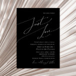 Convites Script Mínimo Whimsical | Casamento por Amor Negro<br><div class="desc">Este guião minimo | o convite de casamento de amor negro é perfeito para o seu casamento clássico de preto e branco e mínimo moderno de boho. A design apresenta uma caligrafia elegante, delicada e romântica escrita à mão com tipografia formal do chique. O olhar vai correr bem em qualquer...</div>