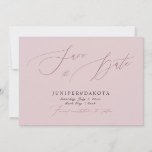 Convites Script Modern do Rosa Dusty do PixDezines Salve a