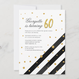 Convites Script moderno de aniversário de 60 anos