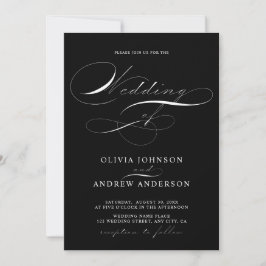 Convites Script Moderno de Caligrafia Elegante Simples Casa