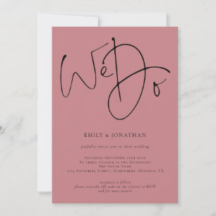 Convites Script Moderno Fazemos Casamento de Código QR Dust