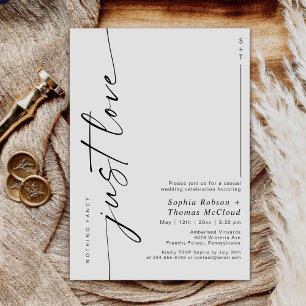 Convites Script Moderno Nada Rico Apenas Adora Casamento